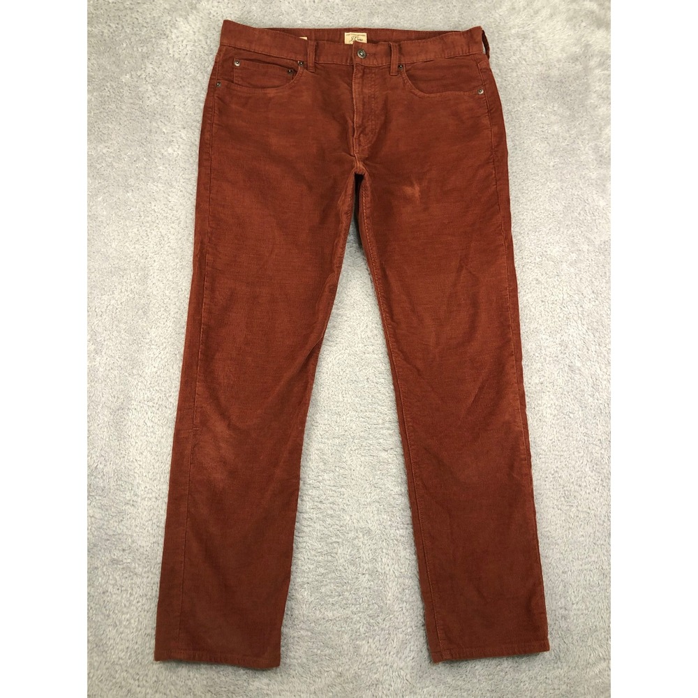 J.Crew 770 Pants Men 36x32 (Tag 34x32) Brown Straight Corduroy